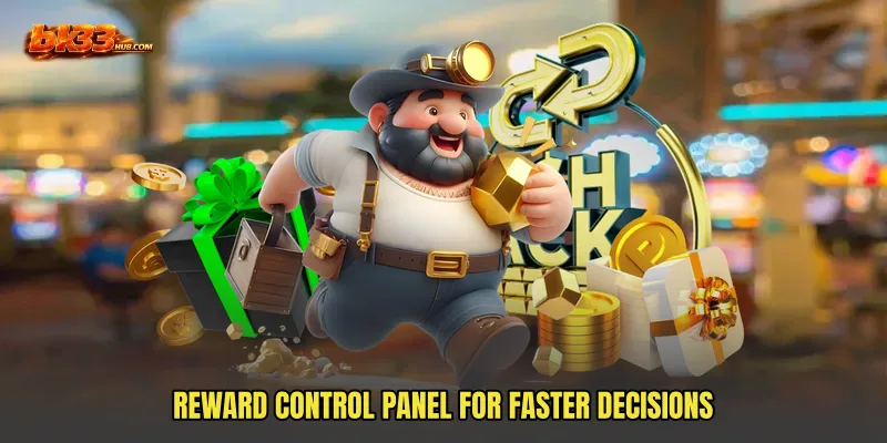 Reward control panel for faster decisions